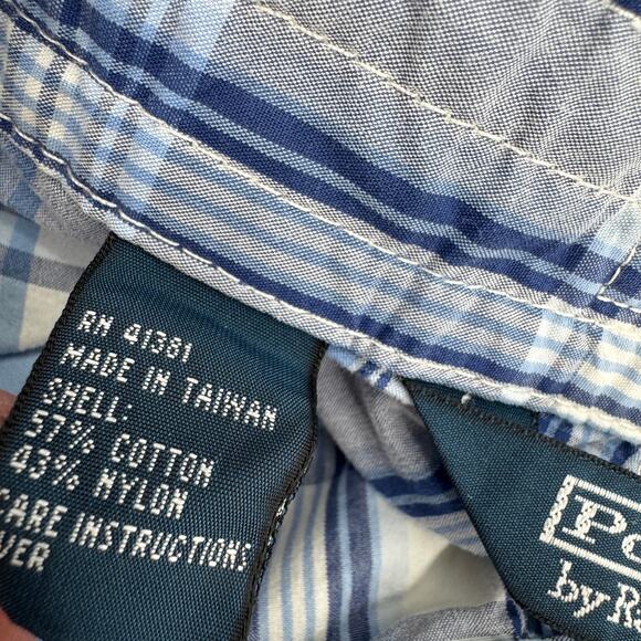 Polo Ralph Lauren Shorts Mens 36 (36x9 ACTUAL) Blue Plaid Board Short Vintage - Picture 8 of 11